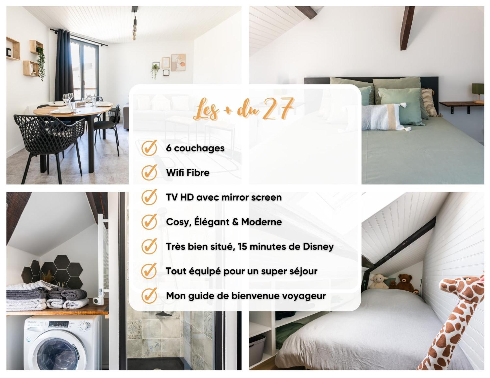 Le 27 - Appartement Cosy - Disney 15Min Crecy-la-Chapelle Eksteriør bilde